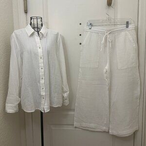 NWOT Universal Thread 100% Cotton Gauze Shirt and Pants Bundle Set Size Medium